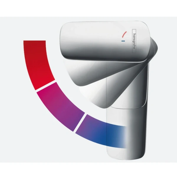Смеситель для раковины с донным клапаном CoolStart Hansgrohe Vernis Shape 71594670 черный матовый