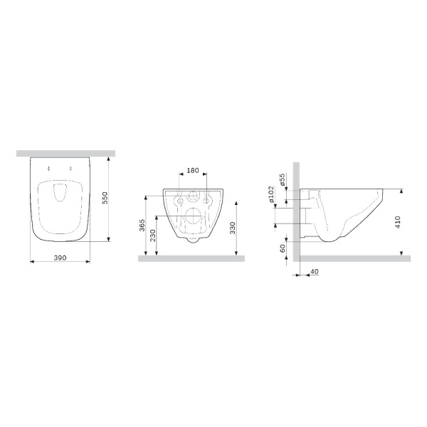 Подвесной унитаз безободковый с сиденьем микролифт Am.Pm Inspire V2.0 C50A1700MBSC