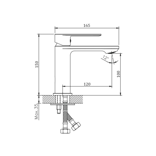 Смеситель для раковины Belz B10678, хром Смеситель для раковины Belz B10678, хром