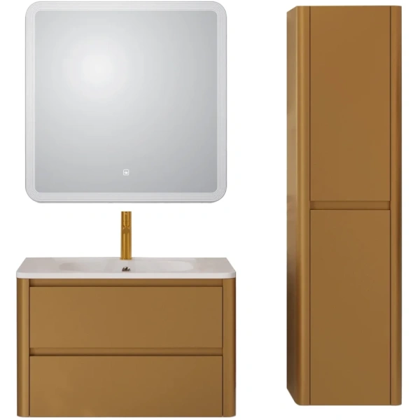 Тумба под раковину Cezares RELAX-800-2C-SO-BORO-P золотой матовый