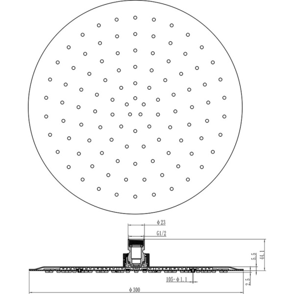 Верхний душ Ravak 984.00 X07P336