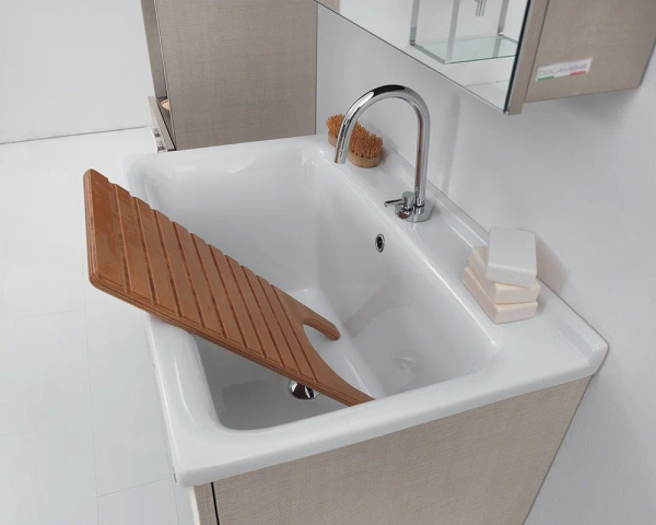 Хозяйственная раковина (60х60) Kerasan Aquadom 029201N*1 с 1 отверстием, белый