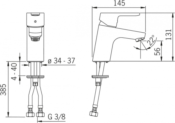 Cмеситель для умывальника Oras Aquita 2910F