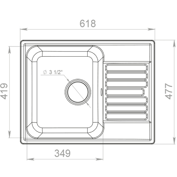 Кухонная мойка GranFest Quartz 13, 13 белый