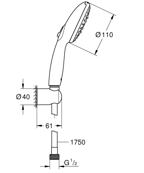 Душевой набор III Grohe Tempesta  27849003 (27849003) Душевой набор III Grohe Tempesta  27849003 (27849003)