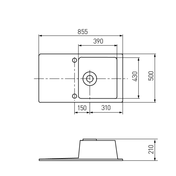 Кухонная мойка Aquaton Верона 1A710032VR270 терракот