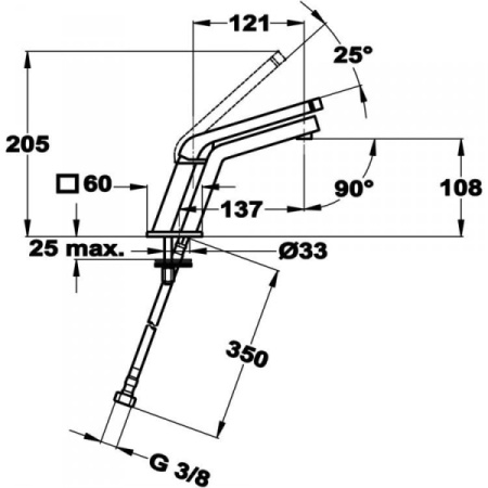 Смеситель для раковины Teka ICON 33346021W (33.346.02.1W)