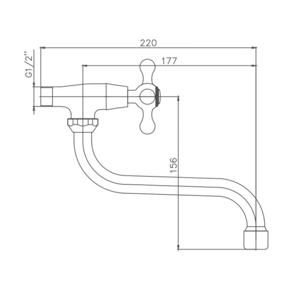 Кран для холодной воды Cron CN4808