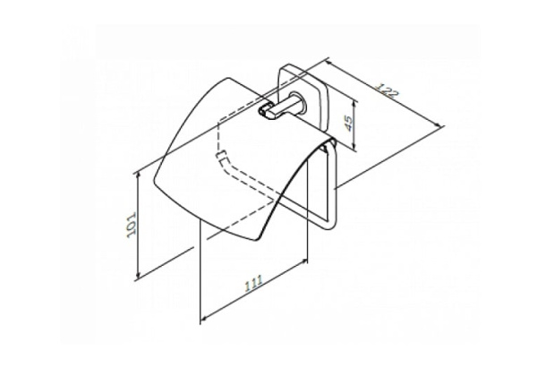 Держатель для туалетной бумаги с крышкой Am.Pm Gem A90341400