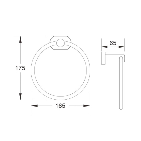 Кольцо для полотенец Belz  B90504, вороненая сталь