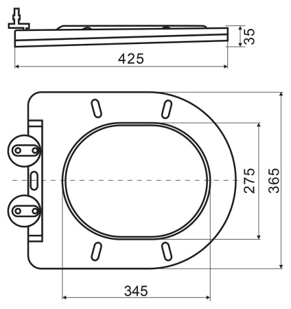Крышка-сиденье BelBagno COLORATO BB062SC-GR
