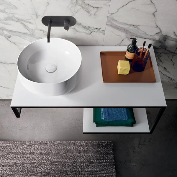 Раковина накладная (40х40) Kerasan Nolita 534401 белый глянец