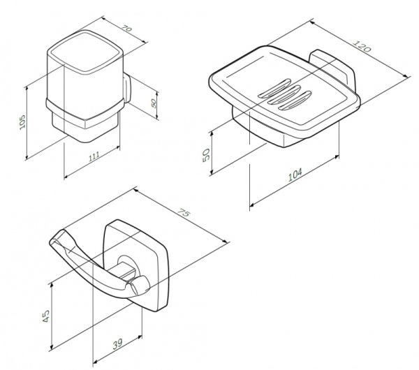 Комплект мебели для ванной AM.PM Gem S 75 BK91GF