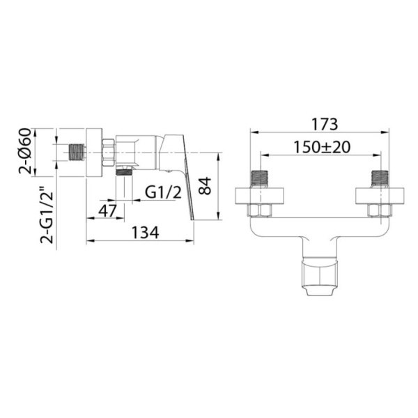 Смеситель для душа Milardo Helic (HELSB00M03WA)