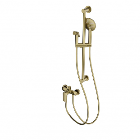 Смеситель для душа с гарнитуром WONZON & WOGHAND, брашированное золото WW-A4888-BG