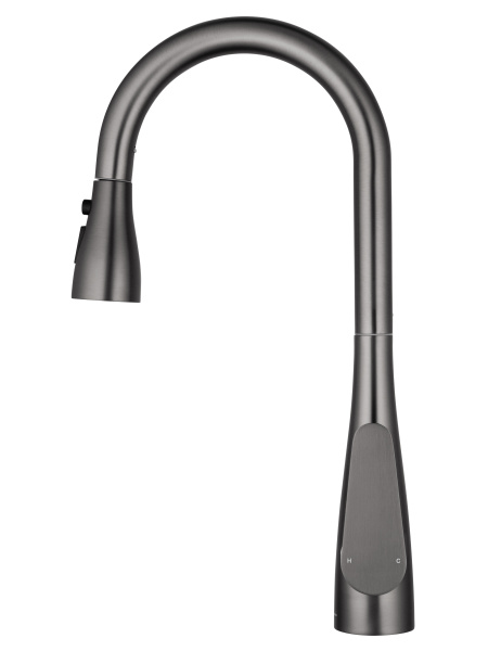 Смеситель для кухни с выдвижным изливом WONZON & WOGHAND, темный графит WW-121E201B-BGG Смеситель для кухни с выдвижным изливом WONZON & WOGHAND, темный графит WW-121E201B-BGG