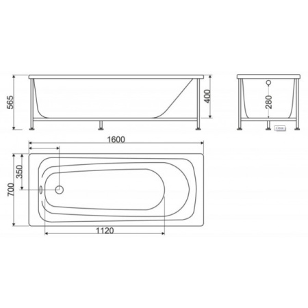 Акриловая ванна BelBagno BB102-160-70