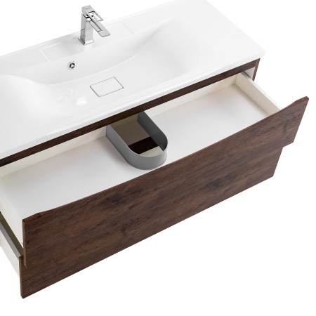 Тумба  под раковину подвесная с двумя выкатными ящиками BelBagno MARINO-1100-2C-SO-RW-P Rovere Moro