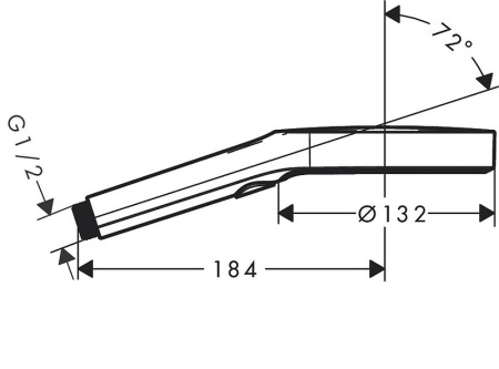 Ручной душ Hansgrohe Rainfinity 130 3jet 26864340 шлифованный черный хром