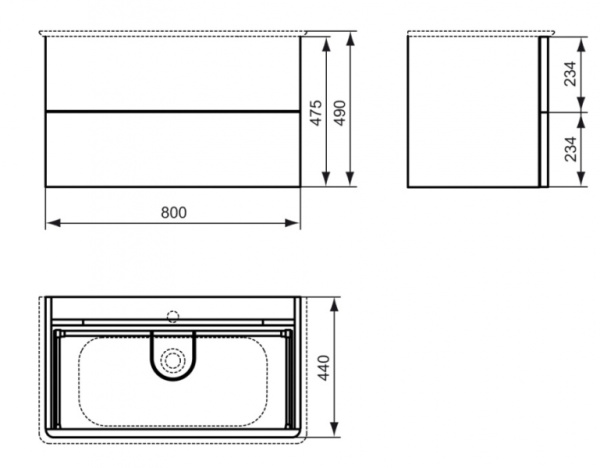 Подстолье Ideal Standard SoftMood T7801WG