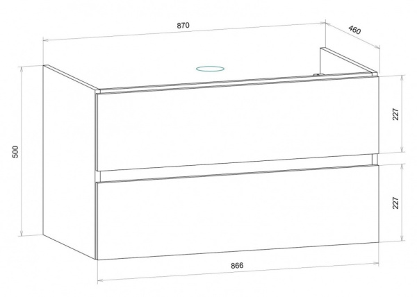 База под раковину напольная Art&max AM-Techno-900-2C-SO-LW623 Дуб мелфорд натуральный