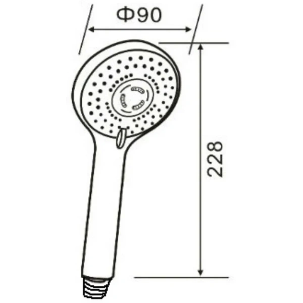Душевая лейка Agger Wave A03 3 режима, хром