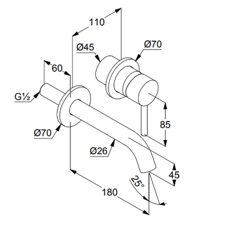 Смеситель для раковины Kludi Bozz 382443976