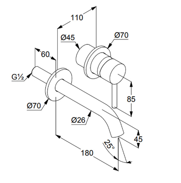 Смеситель для раковины Kludi Bozz 382443976