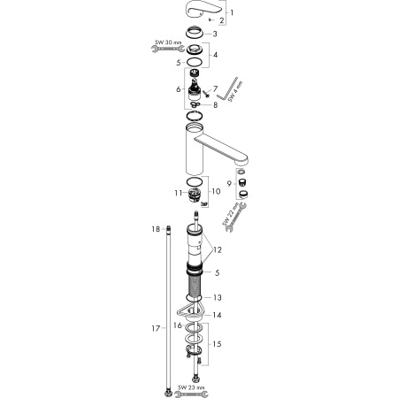 Смеситель для кухни однорычажный CoolStart Eco Hansgrohe Focus M42 71864000 хром