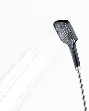 Душевой гарнитур Orange O-Shower OS814b лейка 1 режим, черный