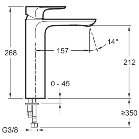 Cмеситель для раковины Jacob Delafon Aleo E72299-4-CP