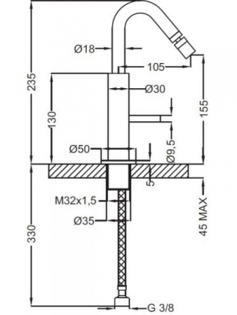 Смеситель  для биде Cezares BSM2-01