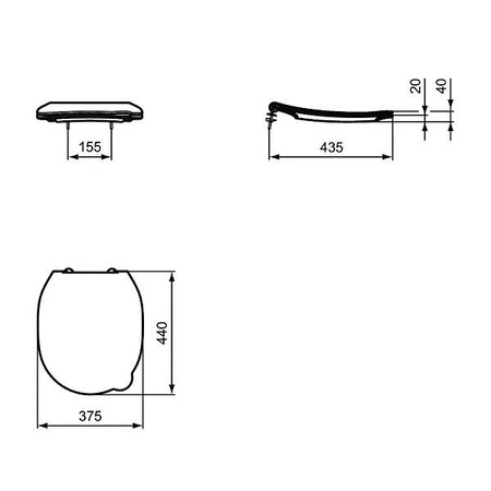 Сидение и крышка для унита Ideal Standard CONTOUR 21, S453601