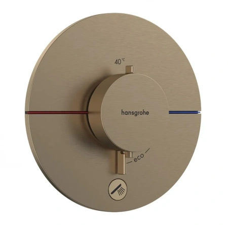 Термостат для душа Hansgrohe ShowerSelect Comfort S 15562140 шлифованная бронза 