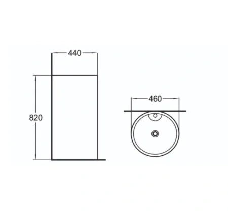 Раковина напольная (46х44) SantiLine SL-4003MW