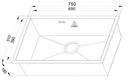 Мойка кухонная Zorg Inox X-7551