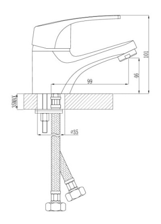 Смеситель для раковины Rossinka D (D40-11)