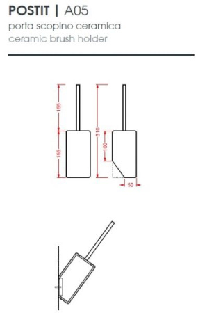 Ершик для унитаза Artceram Postit PSC002 01 00