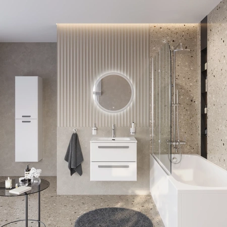 Тумба под раковину Cezares ECO-CER-N-600-2C-SO-BL Bianco Lucido без ручек