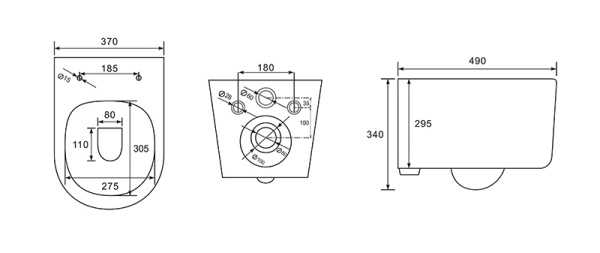 Подвесной безободковый унитаз Aquatek Мия  AQ2004-00 микролифт