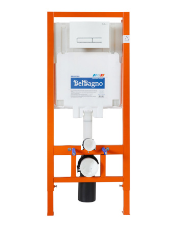 Комплект унитаза с инсталляцией BelBagno BB070CHR/SC/BB002-80/BB018-GV-BIANCO