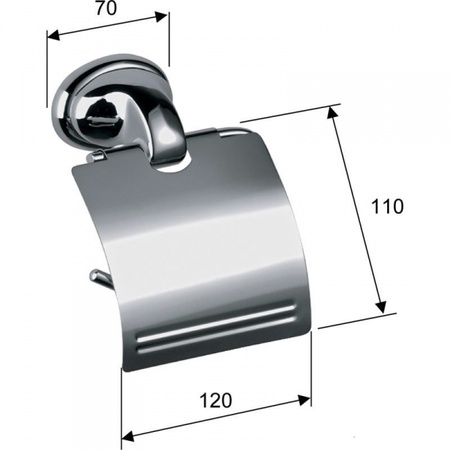 Держатель туалетной бумаги с крышкой Daniel Revival REPR910 cr