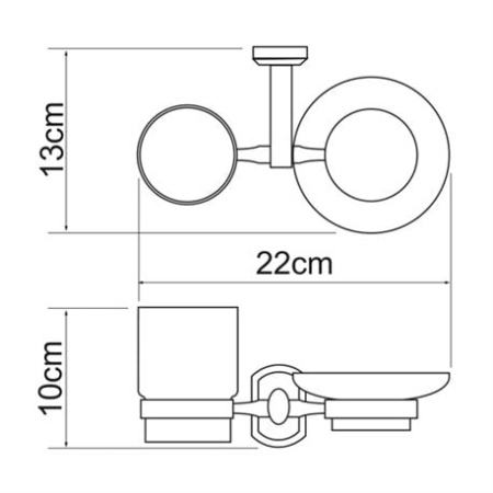 Держатель стакана и мыльницы WasserKRAFT Oder K-3026