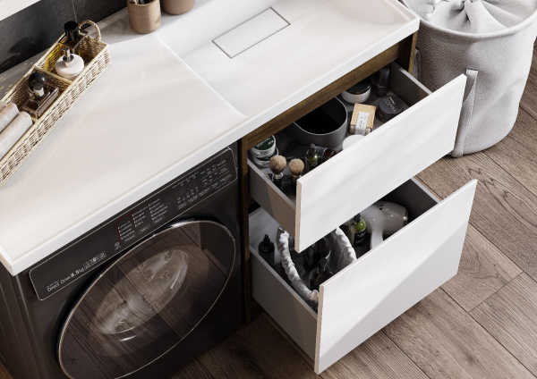 Тумба под раковину над стиральной машиной Aquaton Лондри 60 1A2669K2LHDR0