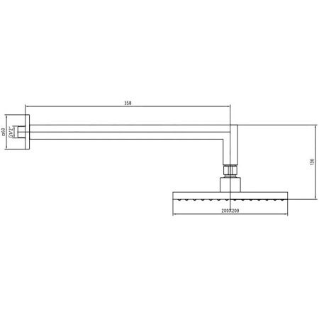 Верхний душ E.C.A. Tiera 102145031C1EX