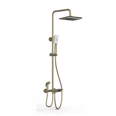 Душевая система с термостатом WONZON & WOGHAND, брашированное золото WW-B3310-BG
