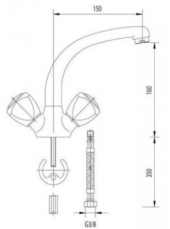 Смеситель для умывальника Mofem TRIGO 140-0006-40