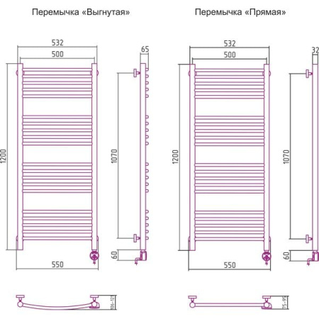 Полотенцесушитель электрический Сунержа Богема 00-0505-1250