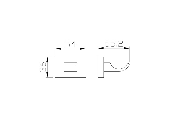 Крючок для ванной WONZON & WOGHAND FLAT, хром WW-9715