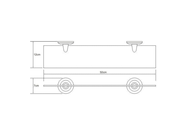 Полка стеклянная WasserKraft Rhein 6224